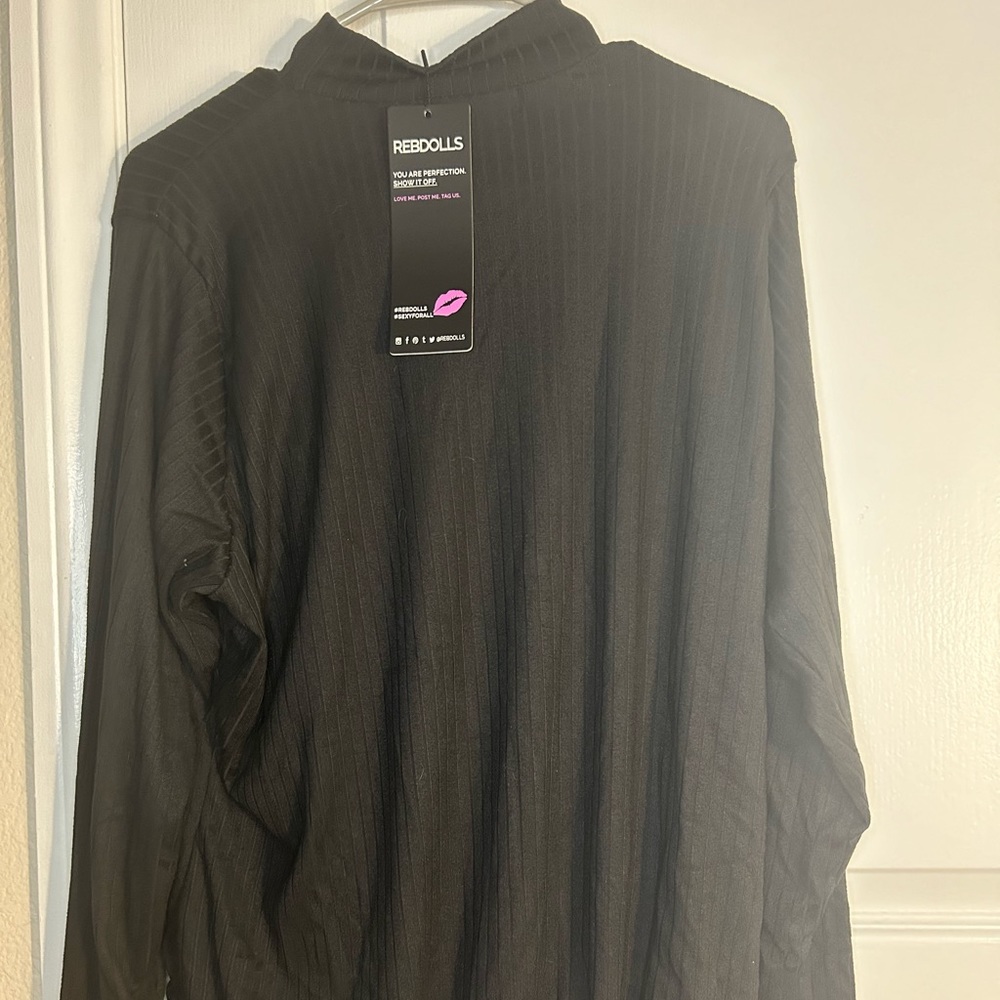 Black TurtleNeck Knit Bodysuit